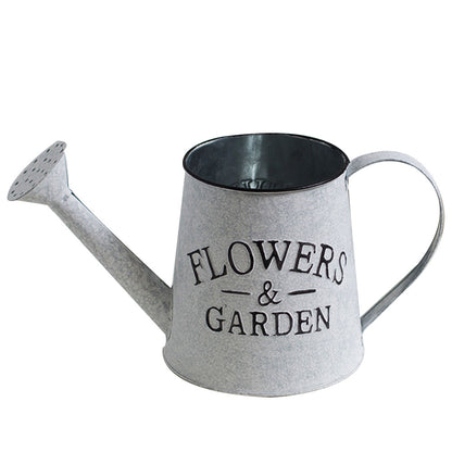 Rustic Iron Flower Vase - Decorative Metal Jug & Portable Watering Can for Wedding Table Centerpiece - ZOOMNSTORE