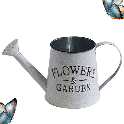 Rustic Iron Flower Vase - Decorative Metal Jug & Portable Watering Can for Wedding Table Centerpiece - ZOOMNSTORE