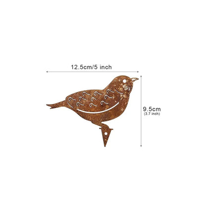Rusty Wrought Iron Cat Halloween Fence Ornament - Garden Decor - ZOOMNSTORE