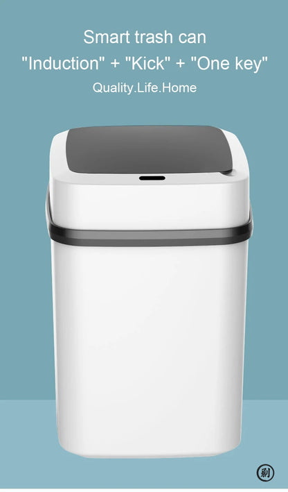Smart Touch Trash Can - 13L Kitchen and Bathroom Waste Bin