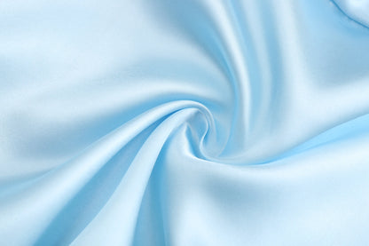 Light Blue Women's Satin Robe Short Kimono for Bride & Bridesmaid With White Letter, Wedding Party Robes