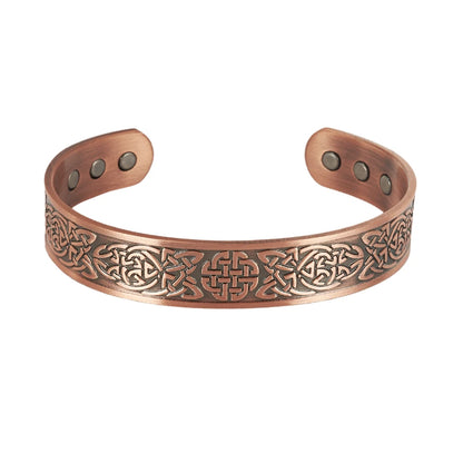 Vinterly Pure Copper Bracelets Vintage Viking Yggdrasil 15mm Adjustable Cuff Bangles Health Energy High Magnet Jewelry Resizable