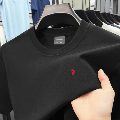 Silky Cotton T-Shirt - Breathable Men's Tee | Quick Dry Round Neck Shirt