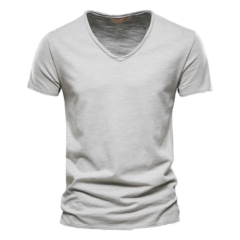 Quality 100% Cotton Men T-shirt Fashion Cut Design Slim Fit Soild Men's t-shirt Tops Tees Brasil Short Sleeve T Shirt For Men
