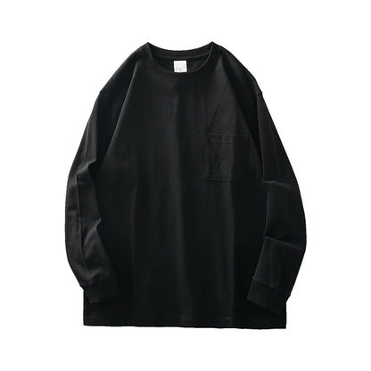 Men's Long Sleeve T Shirt - DUKEEN Heavyweight Cotton Crew Neck Casual Tee