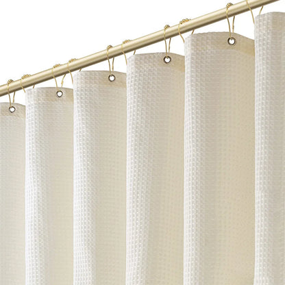 Waterproof Mildew-Proof Shower Curtain Set - Modern Plant Print with 12 Hooks - ZOOMNSTORE