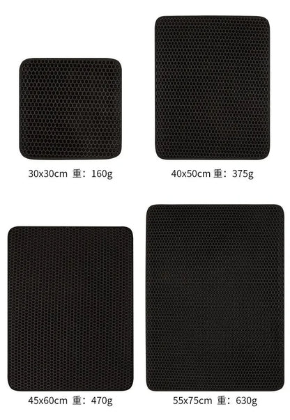 Cat Litter Mat with Gift Double Layer Waterproof Pet Litter Box Mat Non-slip Sand Cat Pad Washable Bed Mat Clean Pad Products