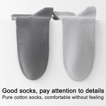 High Quality 6Pairs Men Socks Short Combed Cotton Mesh Breathable Odor proof and antibacterial Spring Summer for Male sock New