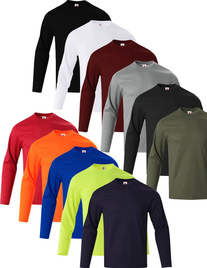 Men's Quick Drying T-Shirt - Long Sleeve Moisture Wicking Polyester Top