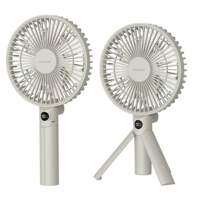 New Foldable Tripod Handheld Fan 3000mAh 4-Speed Rechargeable Fan LED Digital Display Portable Fan for Outdoor Travel Camping