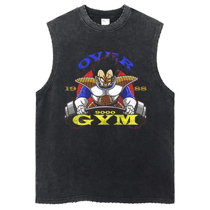 Dragon Ball Anime GYM Sleeveless Tshirt Vintage Sports Tank Tops Streetwear Sleeveless Graphic Harajuku Cotton Vest T-Shirts