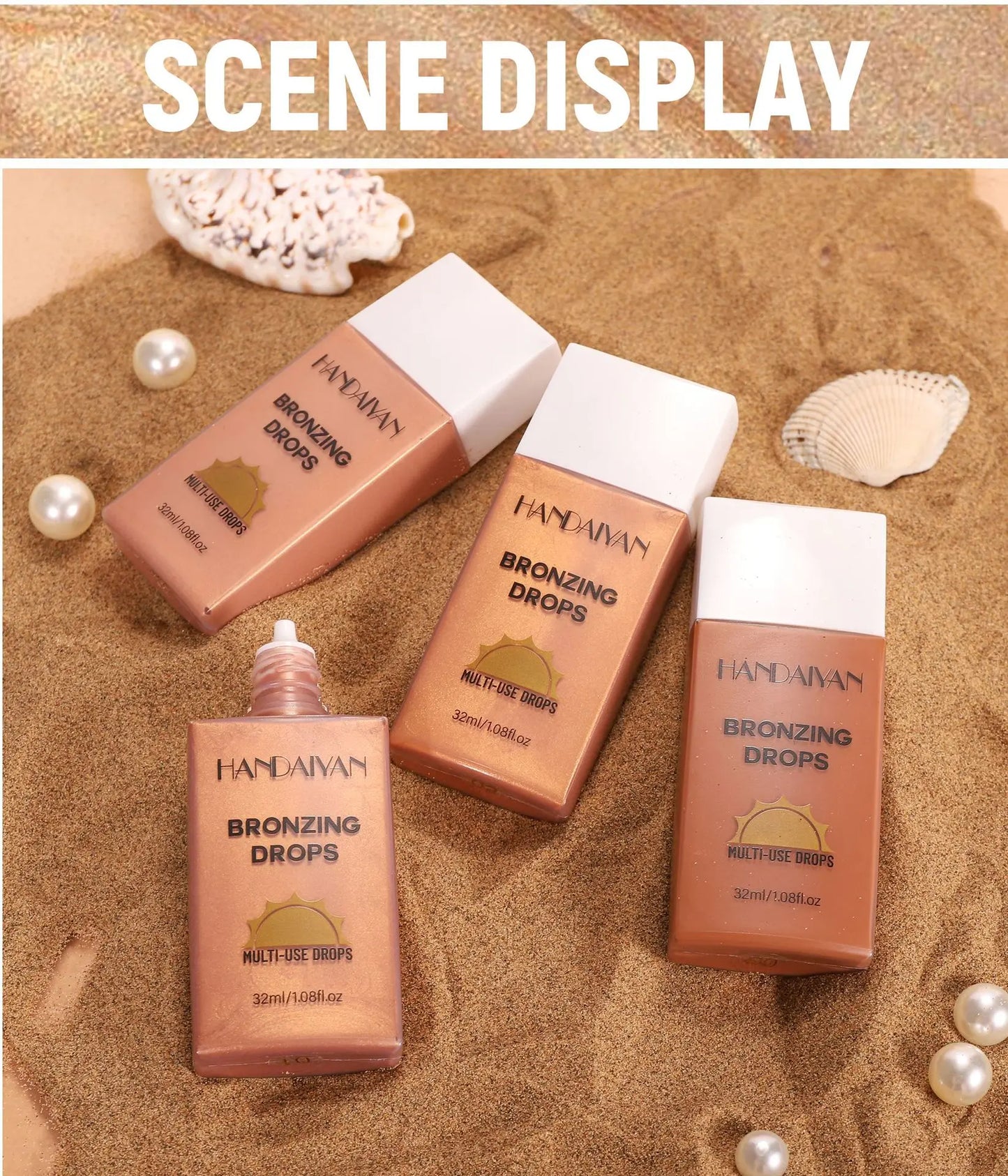 Matte Bronzer Liquid Makeup Waterproof Tanning Cream Body Oil Control Moisturizer Pearlescent Shine For Silky Skin Finish