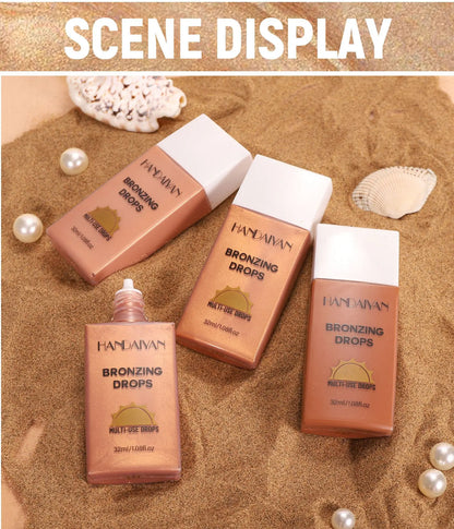 Matte Bronzer Liquid Makeup Waterproof Tanning Cream Body Oil Control Moisturizer Pearlescent Shine For Silky Skin Finish