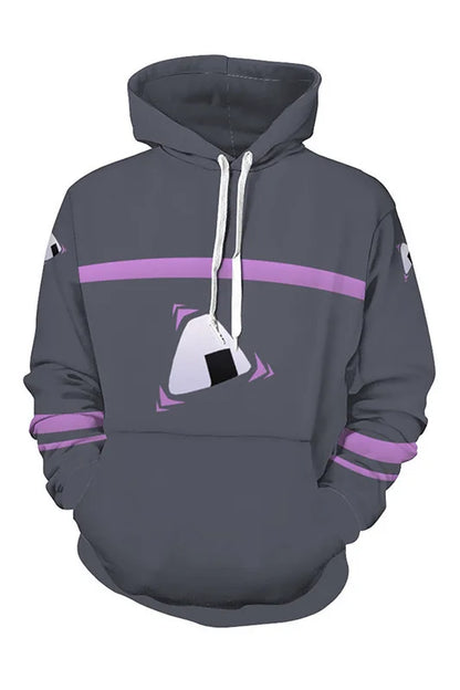 Hololive VTuber Ookami Mio Cosplay Cat Ear Hoodie 3D Print Sweatshirt Men Women Casual Short Sleeve Hooded Pullover T-shirt Coat