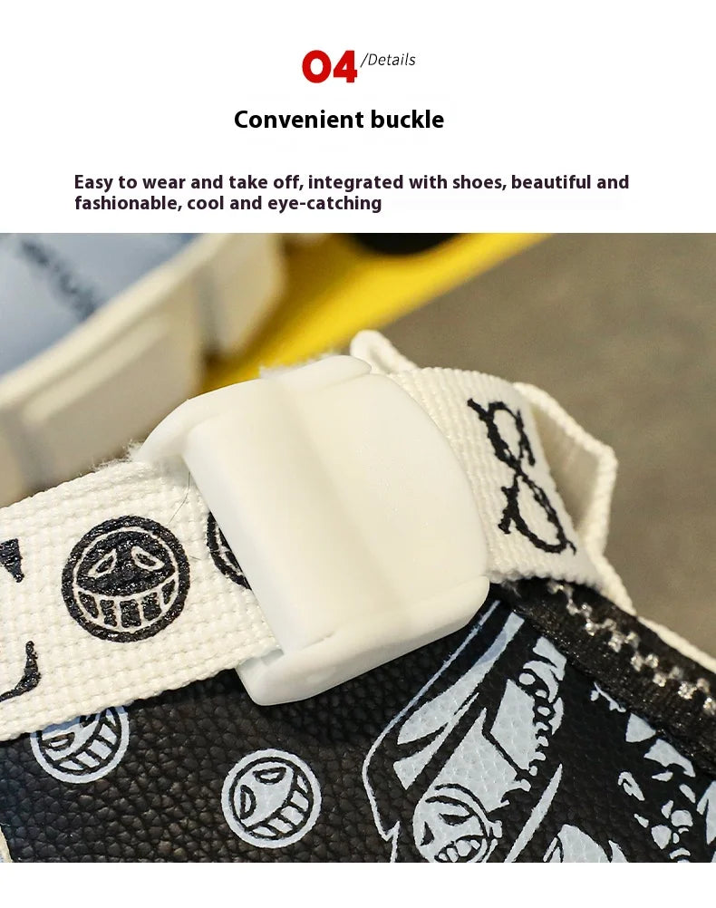 Boys High-Top Sneakers – Waterproof Leather Upper Shoes With Buckle Strap 2025 Autumn Winter