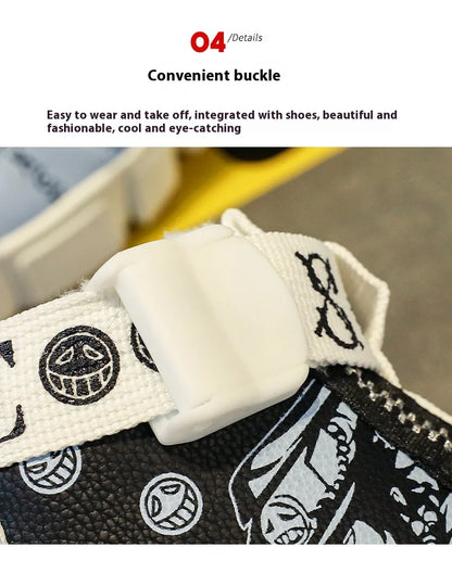 Boys High-Top Sneakers – Waterproof Leather Upper Shoes With Buckle Strap 2025 Autumn Winter