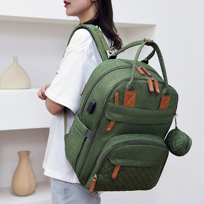 Diaper Bag Backpack Baby Essentials Travel Tote Multifunction Waterproof with Changing Station Pad Stroller Straps Big for Mommy