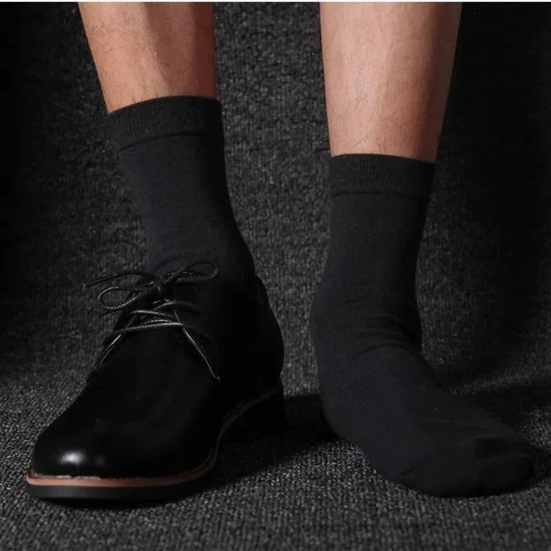 Mens Cotton Crew Socks - 10 Pairs Casual Business Breathable Size 38-45 - ZOOMNSTORE