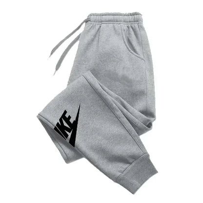 Men's printed pants, autumn and winter men's and women's running pants, sportswear and casual pants, fitness and gym sportswear