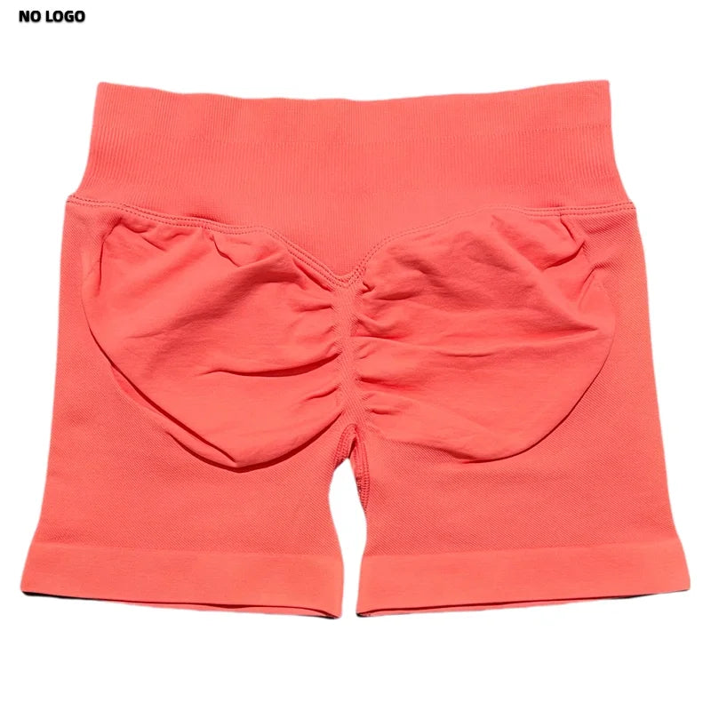 Women Sports Shorts - Low Waist Elastic Band Gym Biker Scrunch Fitness 4.5''