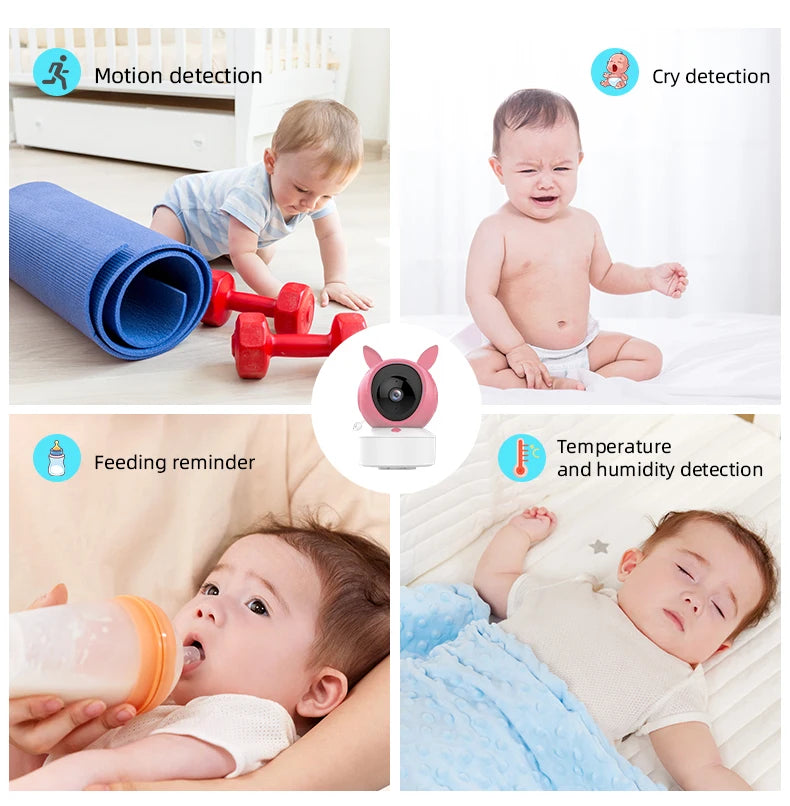 DANMINI 5 "TuyaAPP Baby Monitor Security Protection Wireless PTZ Surveillance Camera with Infrared Night Vision Motion Detection