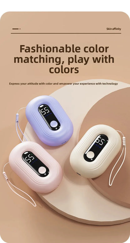Mini Hand Warmer With Digital Display USB Charging Self-Heating Hand Warmer Gift Box Portable Warmth For Hands