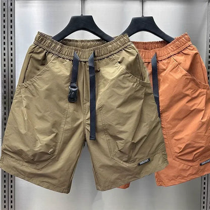 Men's Work Shorts - Large Pocket Elastic Waistband Summer Casual Loose Fit