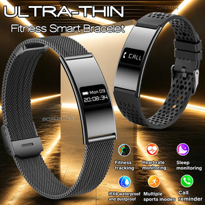 New Men Sports Smart Bracelet Heart Rate Fitness Tracker IPX8 Waterproof Smart Band Pedometer Call Reminder Smartwatches Women