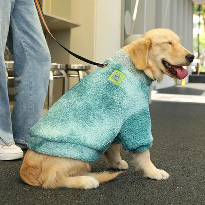 Big Dog Winter Jacket - Lambs Wool Coat for Large & Medium Dogs | Windproof, Thick Warm Pet Apparel