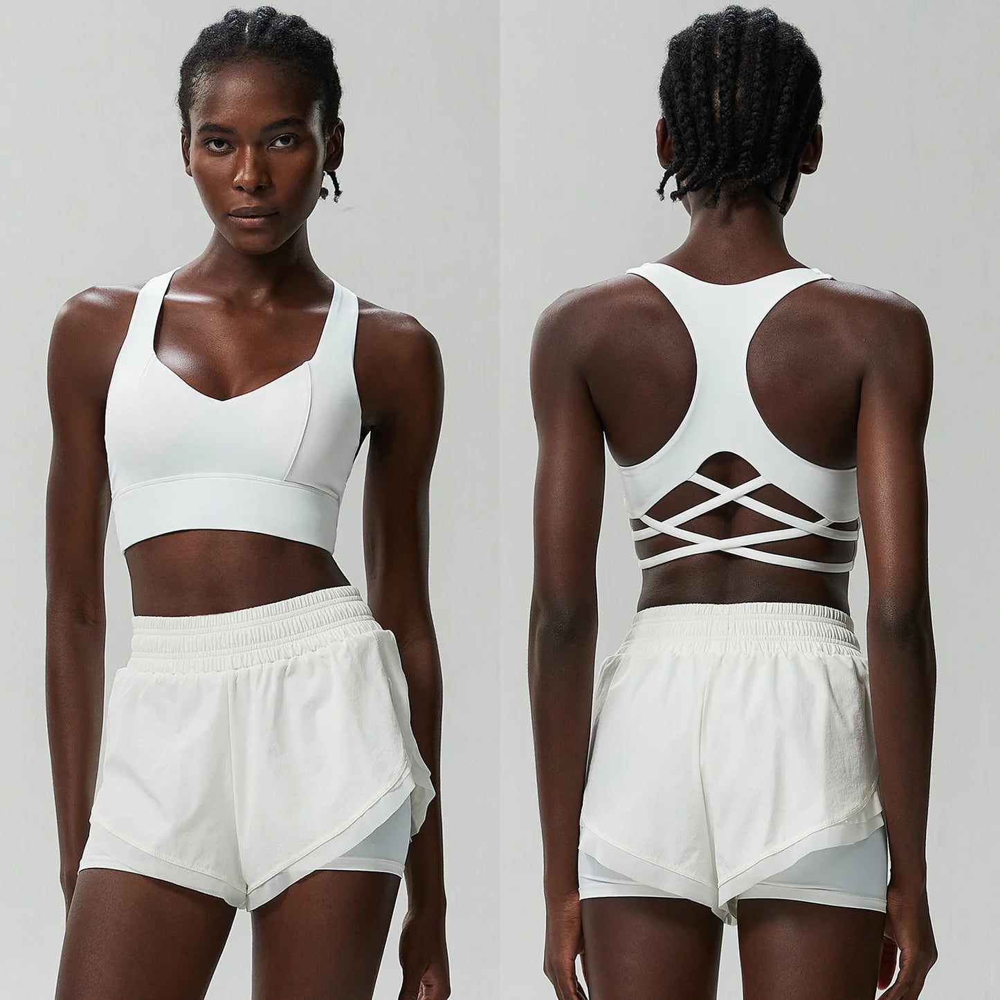 Women Outdoor Running Suit Summer Breathable Quick Dry Short Sportswear Two Pieces Fitness Yoga Set Female Exercise Gym Clothes