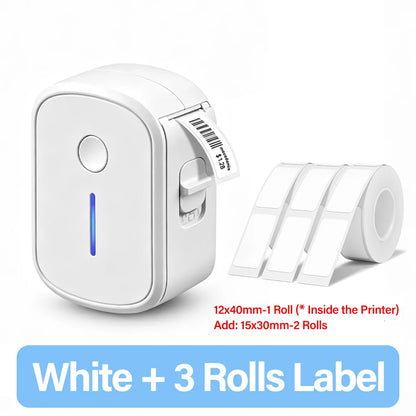 Portable Mini Label Printer Bluetooth Inkless Self-adhesive Thermal Labels Printer Sticker Maker Adhesive Mini Labeling Machine