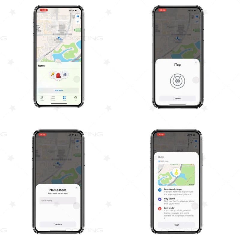Mini Smart GPS Tracker Key Finder Locator Anti Lost Device Tracker For Kids Pets Car Luggage Works With Find My APP iOS System