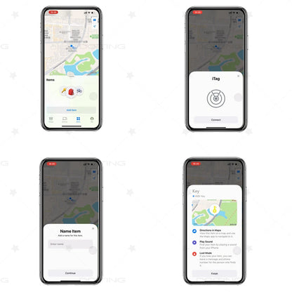 Mini Smart GPS Tracker Key Finder Locator Anti Lost Device Tracker For Kids Pets Car Luggage Works With Find My APP iOS System