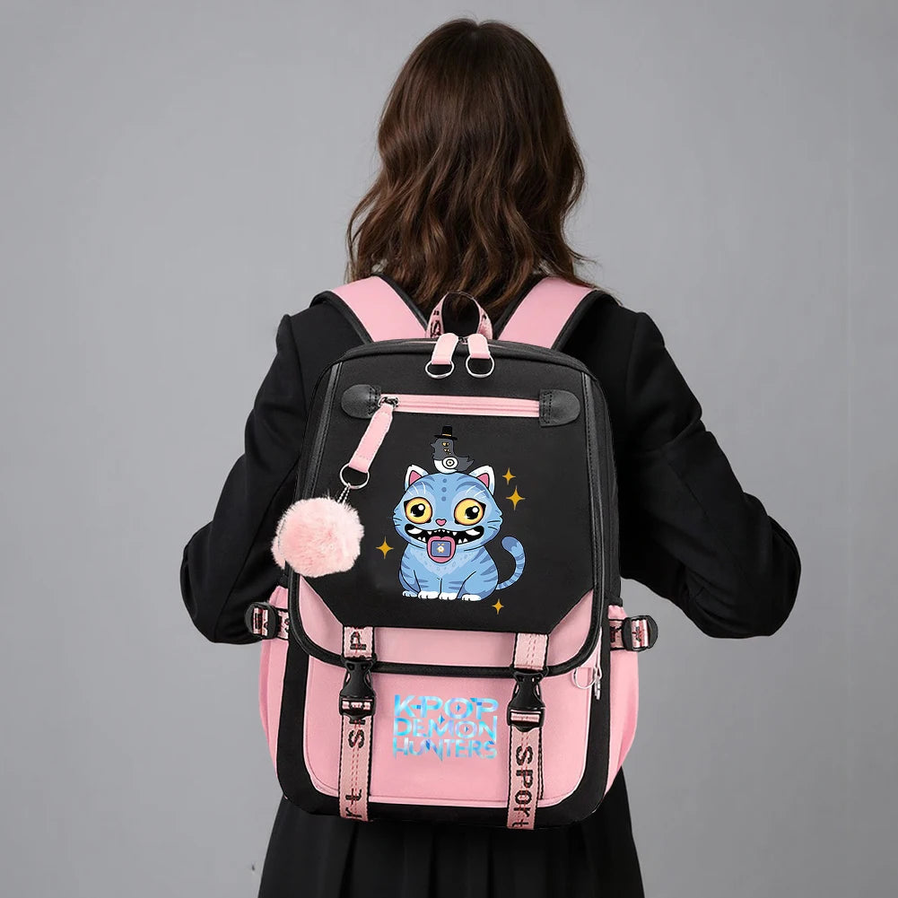 KPop Demon Hunters School Backpack - Stylish Outdoor Bag for Students - ZOOMNSTORE