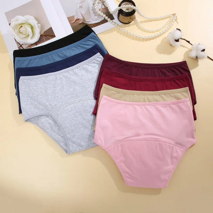 Women's Cotton High Waist Menstrual Period Underwear Seamless Absorption Leakproof Lingerie Breathable Physiological Panties New