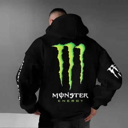 Monster Energy Hoodies – Charcoal Gray Streetwear Pullover For Men & Women