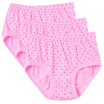 3pcs Pure Cotton Women Panties Large Size High Waist Underwear Briefs Mother Breathable Comfort Panty Plus Size Female Lingeries