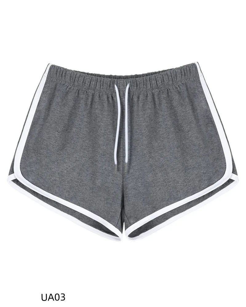 Summer Women's Casual Solid Cotton Shorts Yoga Gym Workout Fitness Pants Loose Student Comprehensive Training Short
