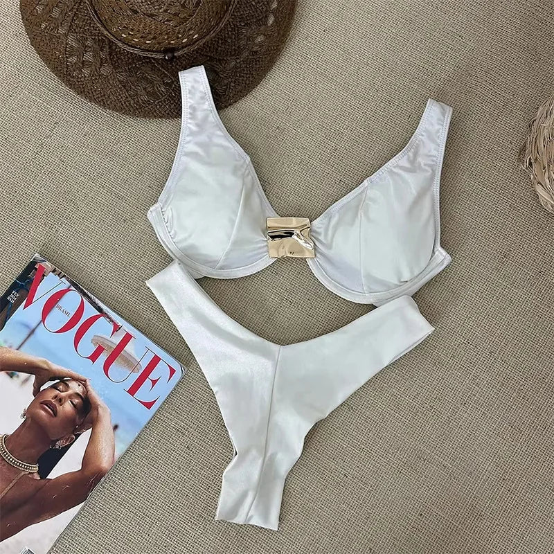 Push Up Swimwear - Sexy Brazilian Bikini Set With High Waist Two Piece Bathing Suit