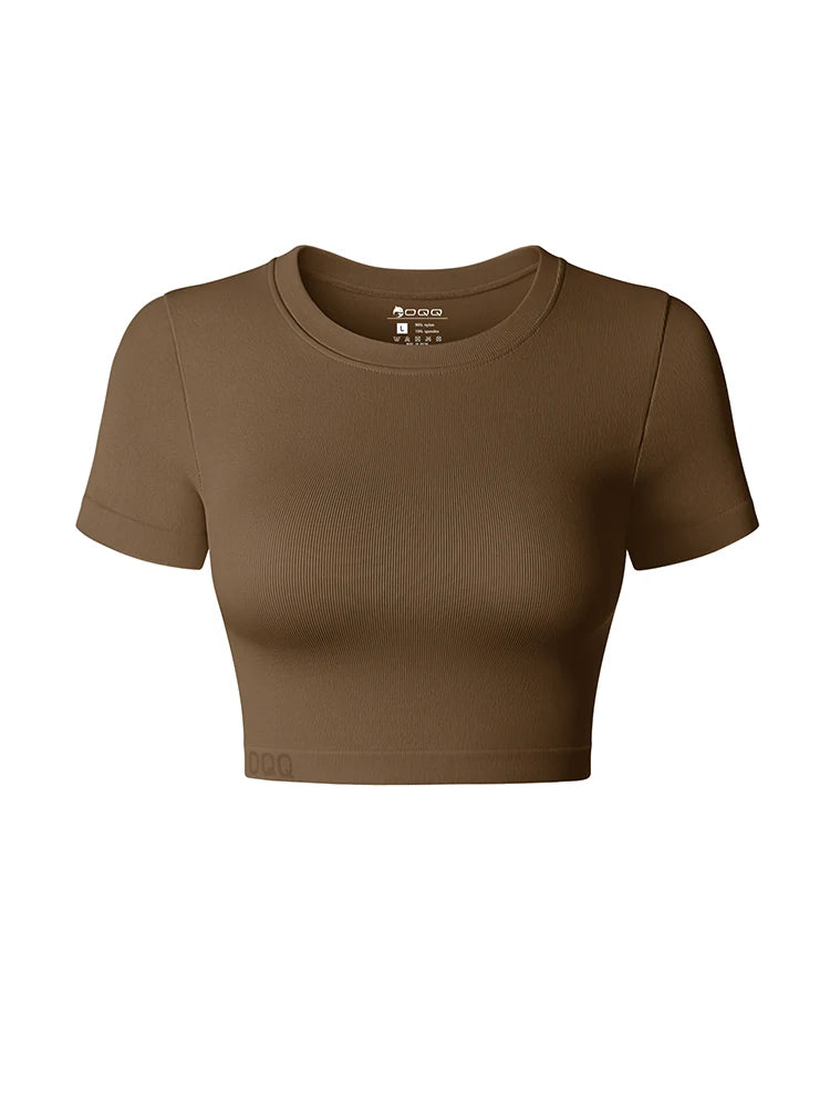 Women's Yoga Shirt - Breathable Seamless Knit Top | Quick Dry Fitness Wear
