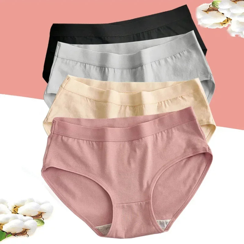 12 PCS Cotton Women Underwear Low Rise Soft Breathable Panties for Teens 12hrs Anti-Odor Comfy Briefs