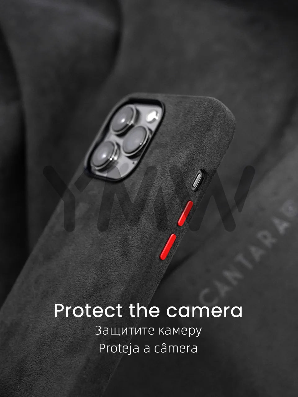 Luxury Magnetic Alcantara Case for iPhone 17161514 Pro Max - Suede Leather Supercar Design