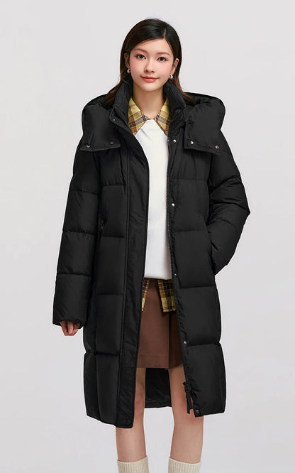 Semir Down Jacket Women Long Length Waterproof Oil-proof Stain-proof 2026 New Winter Detachable Hooded Winter Clothing Coats