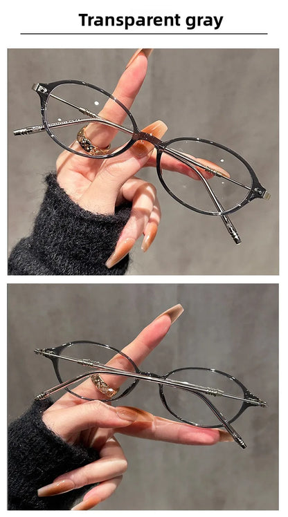 Oval Reading Glasses - Women's Classic Oval Frames, Anti Blue Light, Progressive Lenses