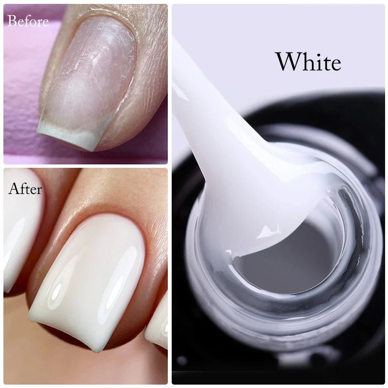 Nude Crystal Rubber Base Gel - 7ml Semi-Permanent Soak Off UV LED Nail Varnish