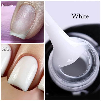 Nude Crystal Rubber Base Gel - 7ml Semi-Permanent Soak Off UV LED Nail Varnish
