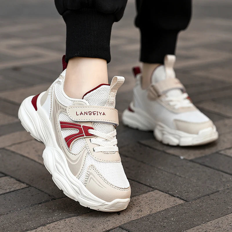 New Boy Girl Shoes Hot Selling Breathable Children Sneakers Comfort Soft Running Shoes Classic Simple Color Blocked Casual Shoes