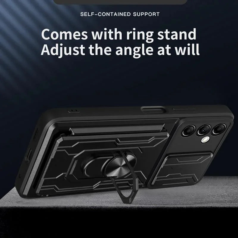 Case For Samsung Galaxy S26 S25 S24 S23 S20 S21 S22 Ultra Plus FE Note 20 Ultra Cover Grade Card Slot Armor Fundas Coque