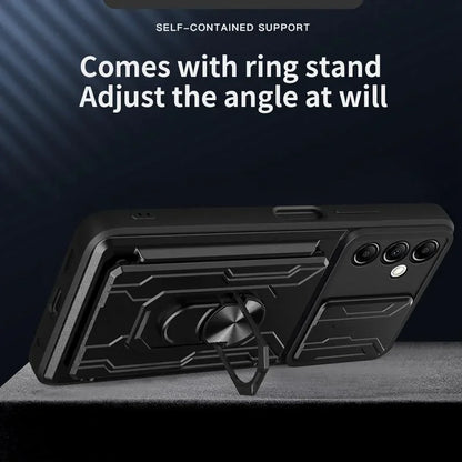 Case For Samsung Galaxy S26 S25 S24 S23 S20 S21 S22 Ultra Plus FE Note 20 Ultra Cover Grade Card Slot Armor Fundas Coque