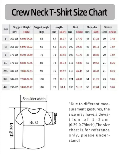 Men's Fashionable Casual T-shirt Versatile Round Neck Short Sleeved Comfortable and Breathable High Quality T-shirt for Daily